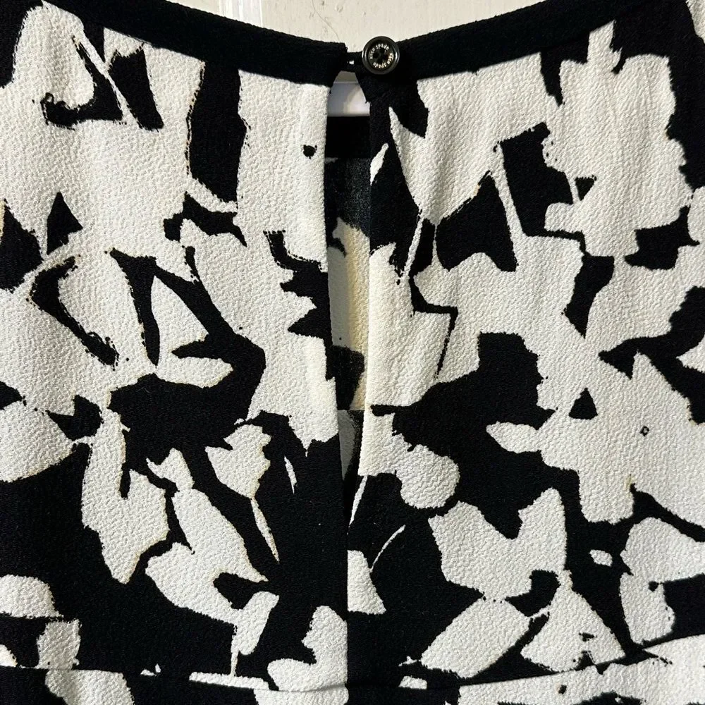 KATE SPADE Abstract Floral Print Top XS S 2 4